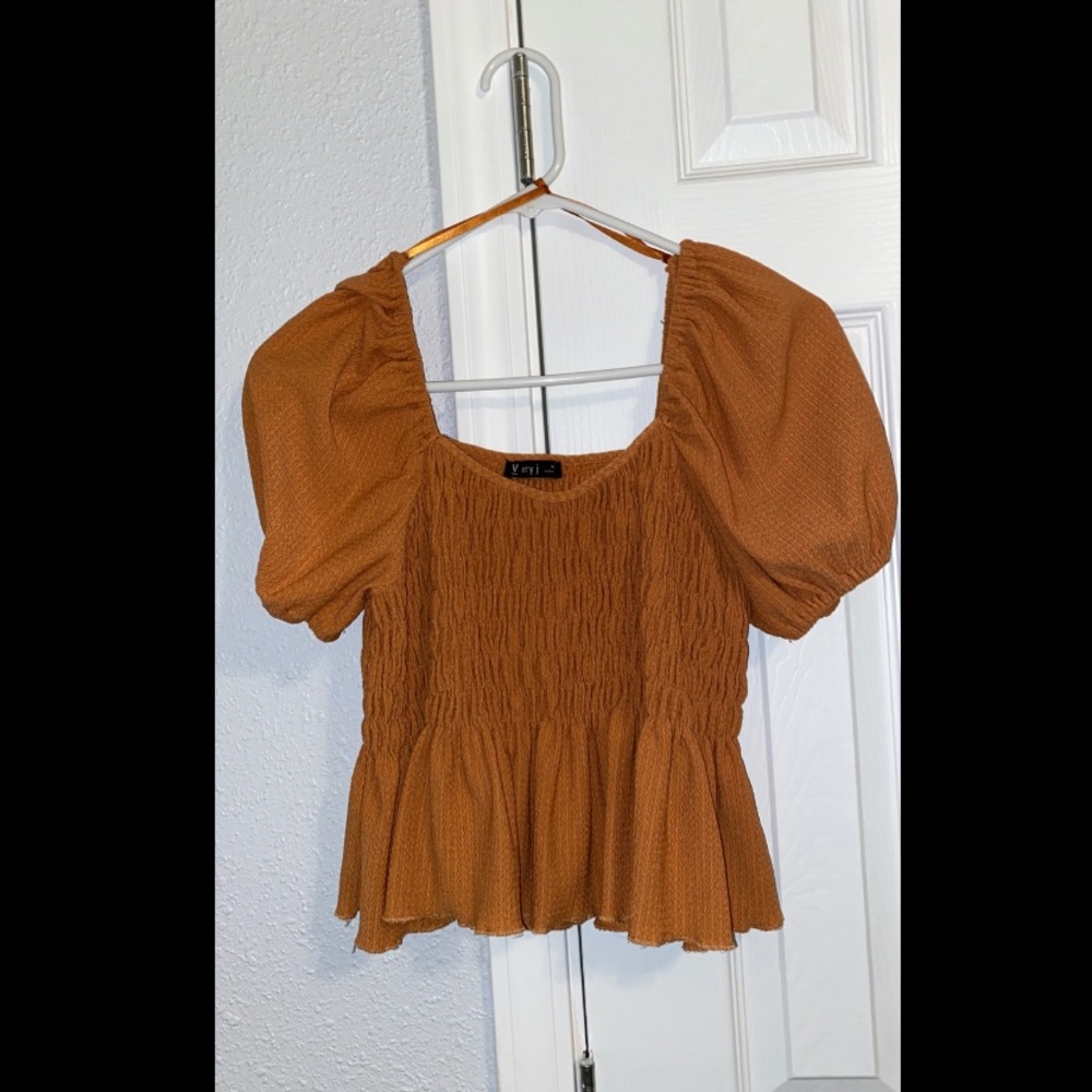 Orange/Rustic Orange Very J Crop Top